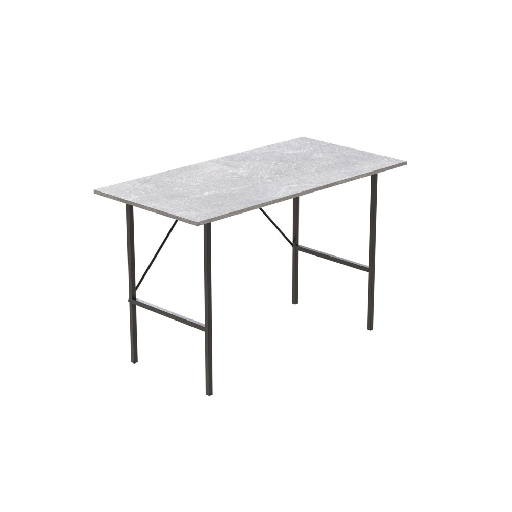 Стол письменный LINE Тайм Ferrum-decor 750x1000x600 Черный металл ДСП Бетон 16 мм (FRD-104877)