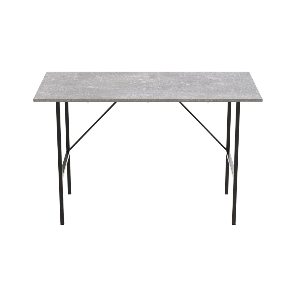 Стол письменный LINE Тайм Ferrum-decor 750x1000x600 Черный металл ДСП Бетон 16 мм (FRD-104877)