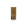Стол книжка с этажеркой Практик 2 Ferrum-decor 1555x640x990 Белый металл ДСП Дуб Артизан 16 мм (FRD-104637)