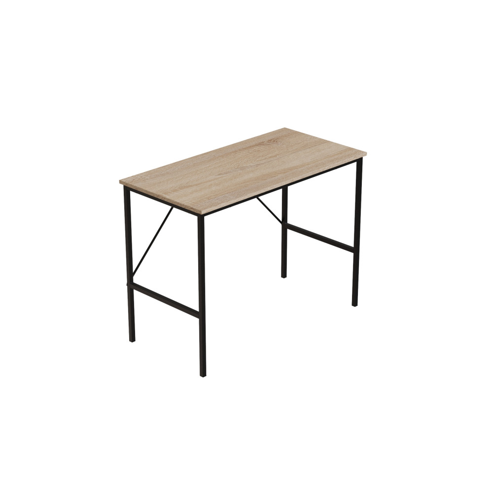 Стол письменный Line Тайм Ferrum-decor 750x1000x500 Черный металл ДСП Дуб Сонома 16 мм (FRD-104867)