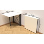 Стіл-книга трансформер Оріон 1 Ferrum-decor 750x810x730 Чорний метал ДСП Біле 16 мм (FRD-104597)