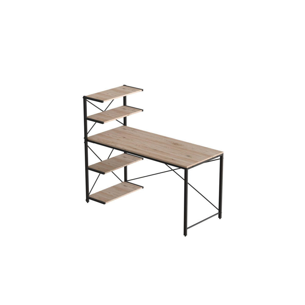 Компьютерный стол Ferrum-decor Джек 75x140x70 Черный ДСП Дуб Сан-Марино (FRD-105418)