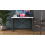 Письменный стол Ferrum-decor Драйв 750x1400x600 Черный металл ДСП Белое 16 мм (FRD-103129)