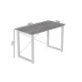 Письменный стол Ferrum-decor Драйв 750x1400x600 Белый металл ДСП Бетон 16 мм (FRD-103149)