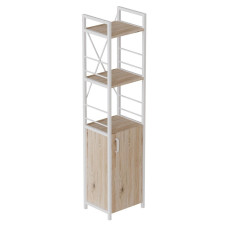 Этажерка 3/34 Ferrum-decor Серии Конект с тумбой 144x34x28 Белый ДСП Сан-Марино (FRD-104429)