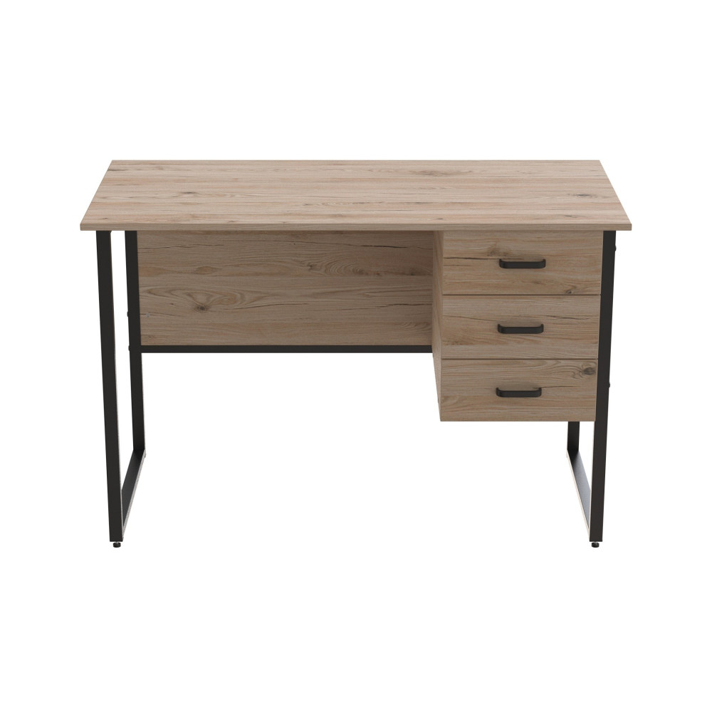 Компьютерный стол Ferrum-decor Гарри 76x120x60 черный ДСП Дуб Сан-Марино 32мм (FRD-103539)