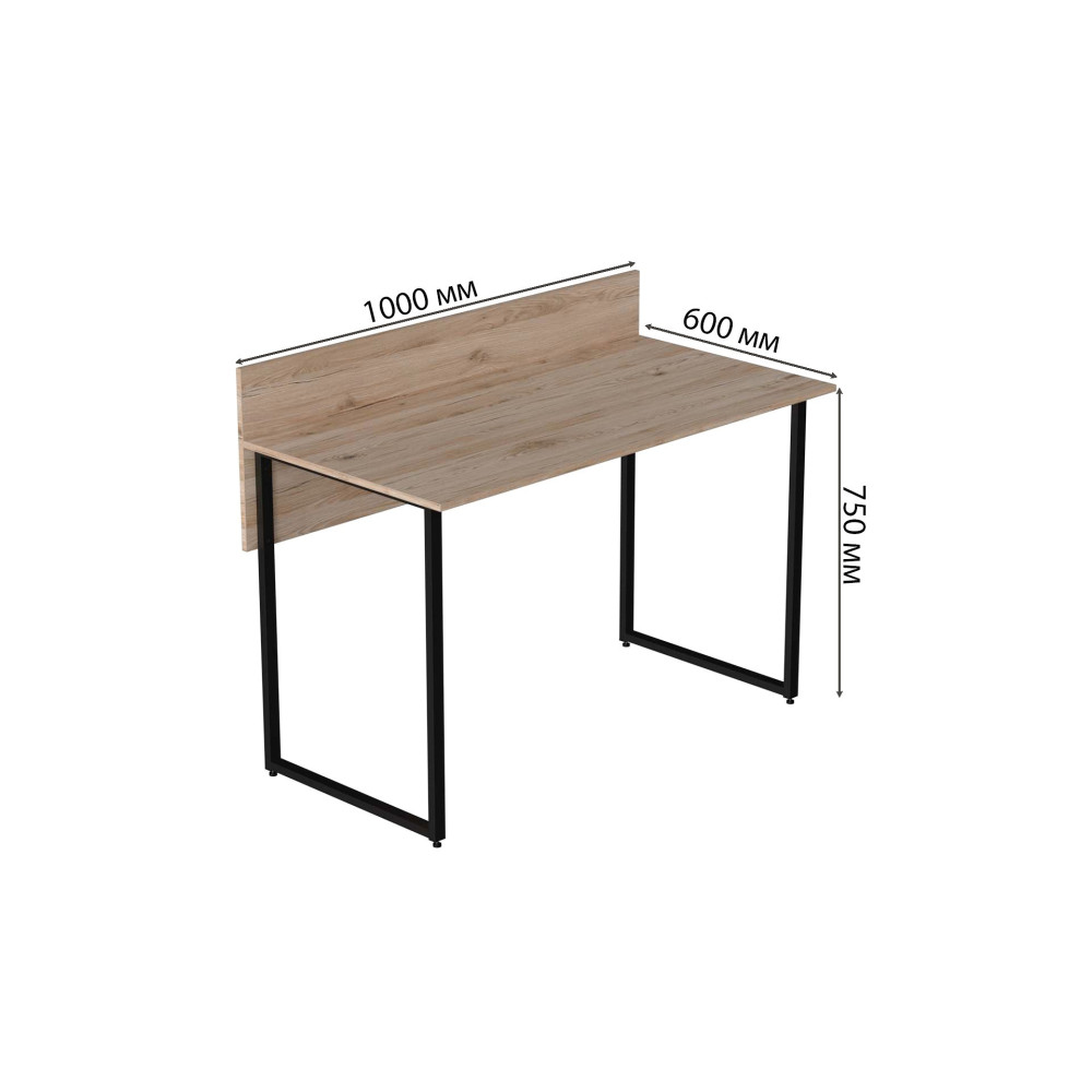 Компьютерный стол Ferrum-decor Скай 76x100x60 черный ДСП Дуб Сан-Марино 32мм (FRD-103619)