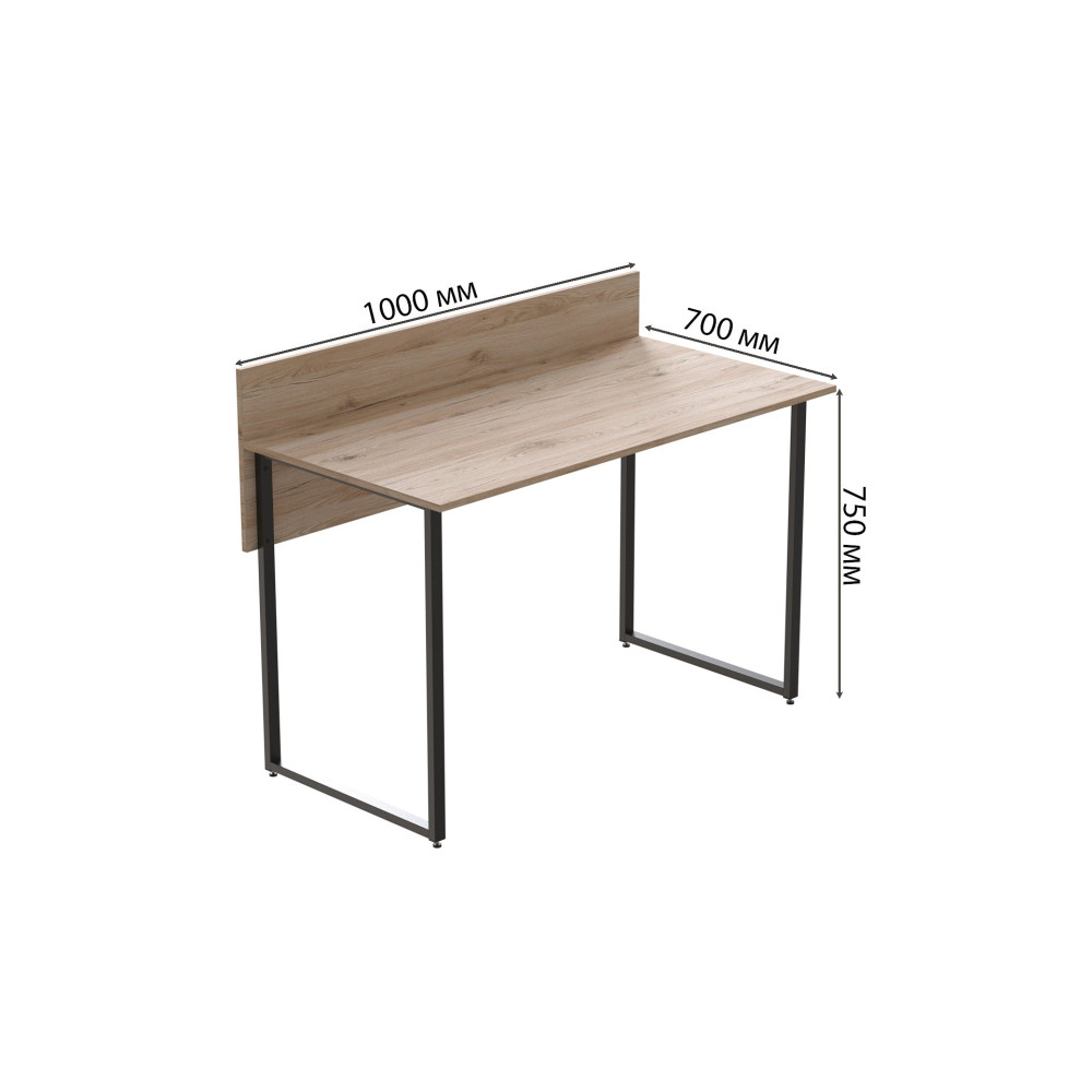Компьютерный стол Ferrum-decor Скай 76x100x70 черный ДСП Дуб Сан-Марино 32мм (FRD-103649)