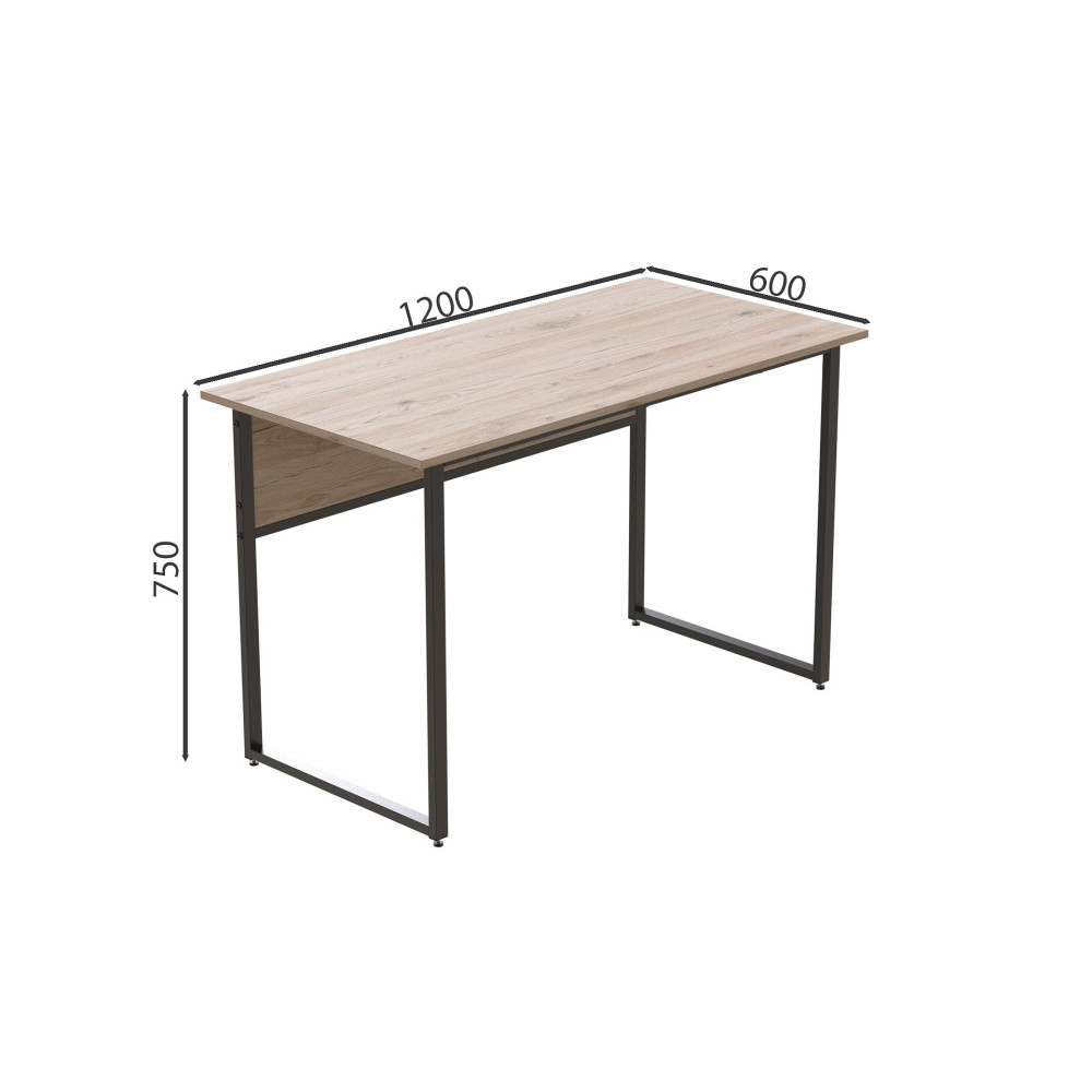 Компьютерный стол Ferrum-decor Коди 75x120x60 черный ДСП Дуб Сан-Марино 32мм (FRD-103749)