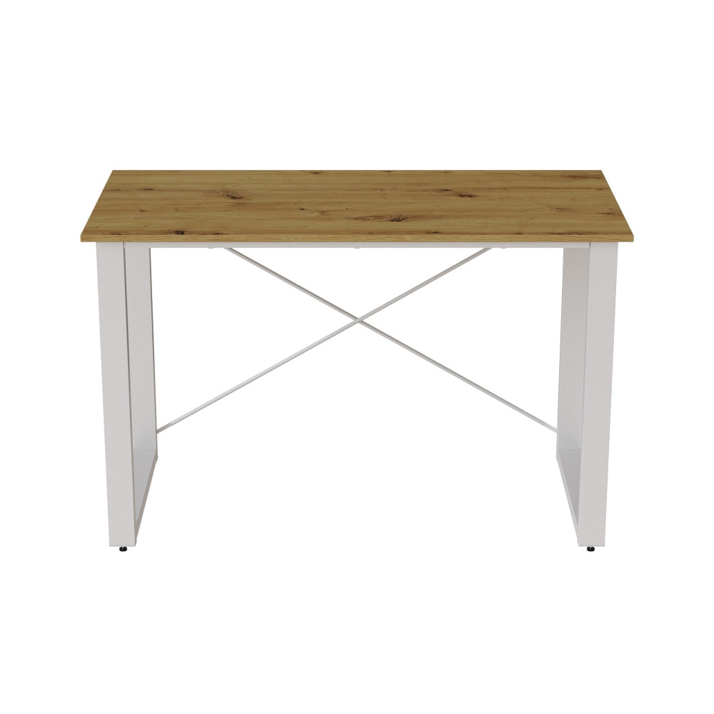 Письменный стол Ferrum-decor Драйв 750x1000x700 Белый металл ДСП Дуб Артизан 16 мм (FRD-103169)