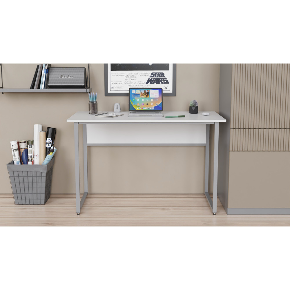 Письменный стол с ящиками Ferrum-decor Оскар 750x1200x600 металл Черный ДСП Бетон 16 мм (FRD-103219)