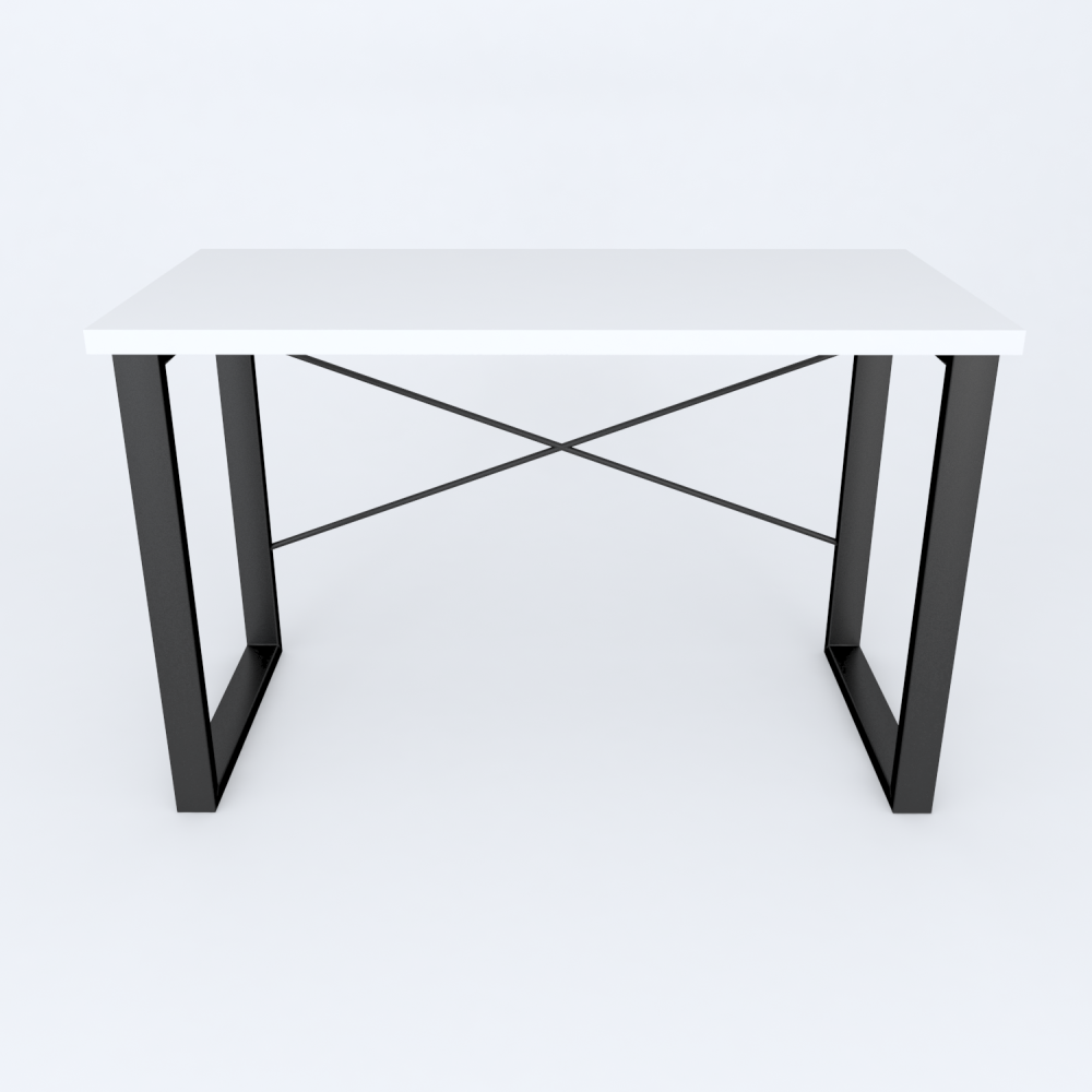 Письменный стол Ferrum-decor Драйв 750x1000x700 Черный металл ДСП Белое 32 мм (FRD-103359)
