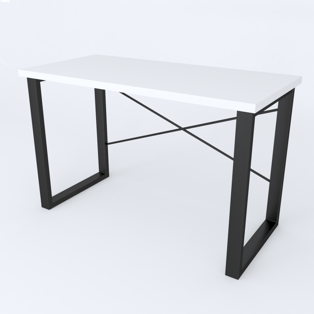 Письменный стол Ferrum-decor Драйв 750x1000x700 Черный металл ДСП Белое 32 мм (FRD-103359)