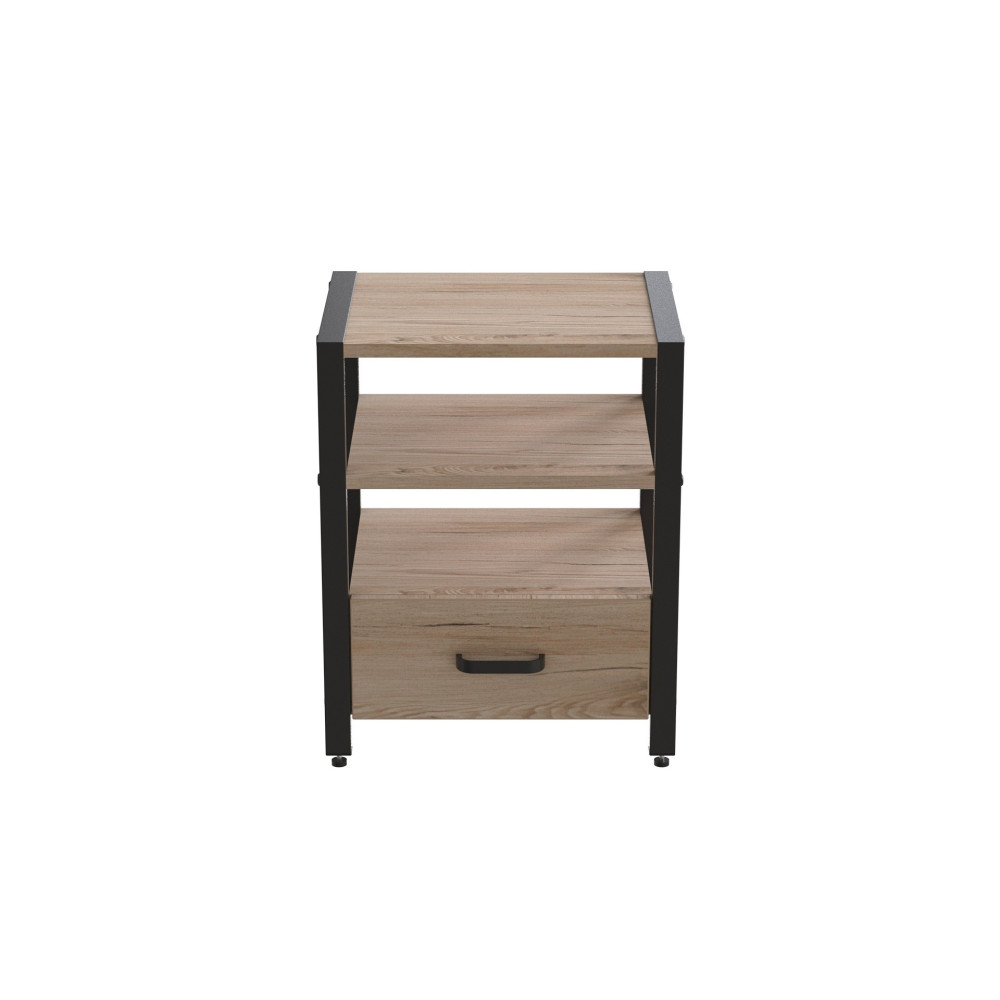 Тумба універсальна Ferrum-decor Вів'єн 1/1 50x41x40 чорний ДСП Дуб Сан-Марино 16мм (FRD-104140)