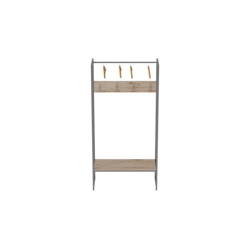 Вешалка напольная модульная Ferrum-decor Трелис 12 180x90x38 серый ДСП Дуб Сан-Марино 16мм (FRD-104320)