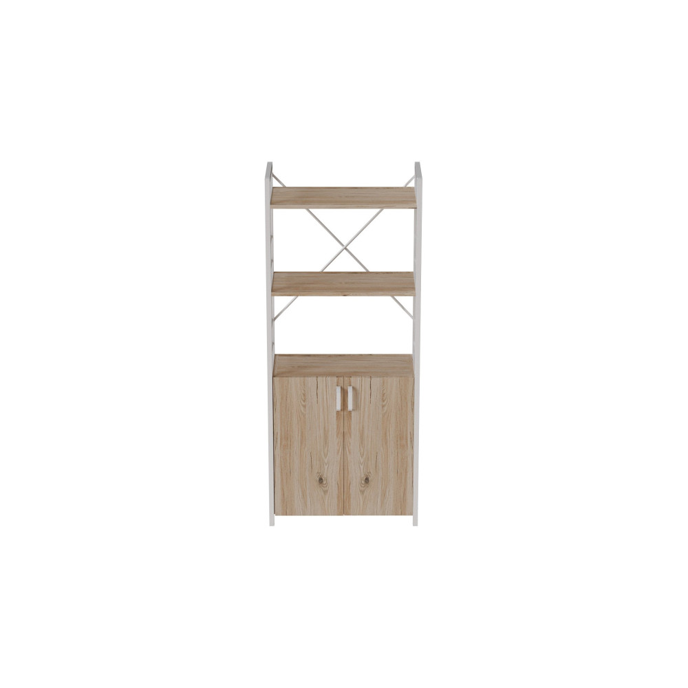 Этажерка 3/60 Ferrum-decor Серии Конект с тумбой 144x60x28 Белый ДСП Сан-Марино (FRD-104450)