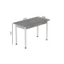 Стол кухонный Ferrum-decor Бенита 75x120x80 Белый ДСП Бетон 16мм (FRD-105570)