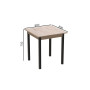 Стіл кухонний Ferrum-decor Агата 75x90x90 Чорний ДСП Сан-Марино 16мм (FRD-105640)