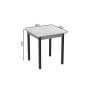 Стіл кухонний Ferrum-decor Агата 75x80x80 Чорний ДСП Бетон 16мм (FRD-105560)