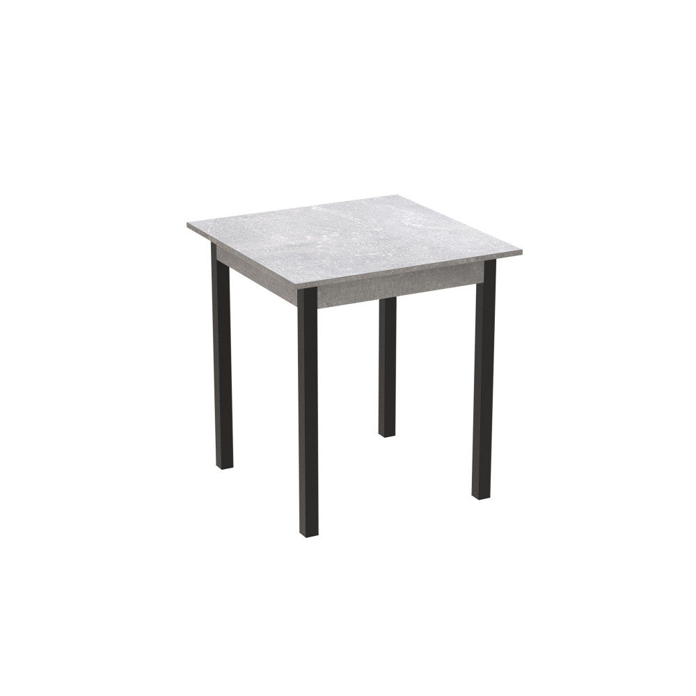 Стіл кухонний Ferrum-decor Агата 75x80x80 Чорний ДСП Бетон 16мм (FRD-105560)