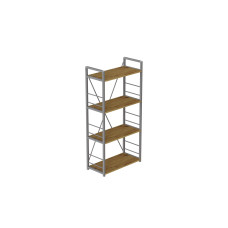Етажерка 4/60 Ferrum-decor Серії Конект 120x60x28 сірий ДСП Дуб Артизан 16мм (FRD-104250)