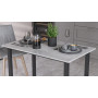 Стол универсальный Knap Ferrum-decor 750x1400x600 Черный металл ДСП Бетон 16 мм (FRD-106360)