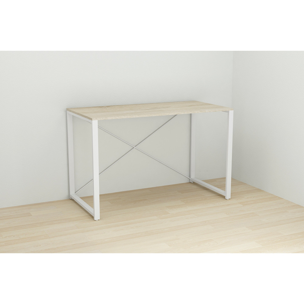 Письменный стол Ferrum-decor Серии Конект 75x120x600 белый ДСП Дуб Сонома 16мм (FRD-104210)