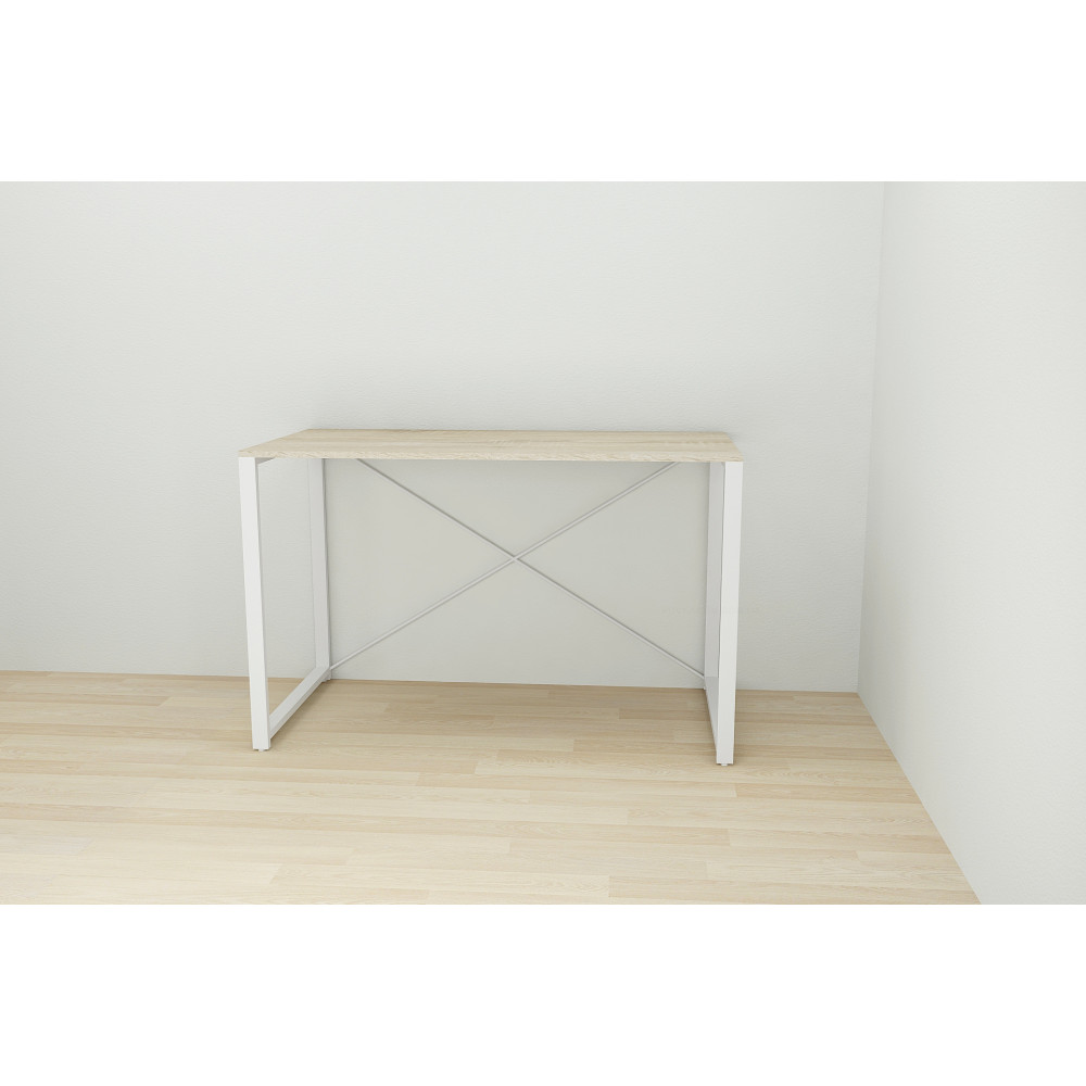 Письменный стол Ferrum-decor Серии Конект 75x120x600 белый ДСП Дуб Сонома 16мм (FRD-104210)