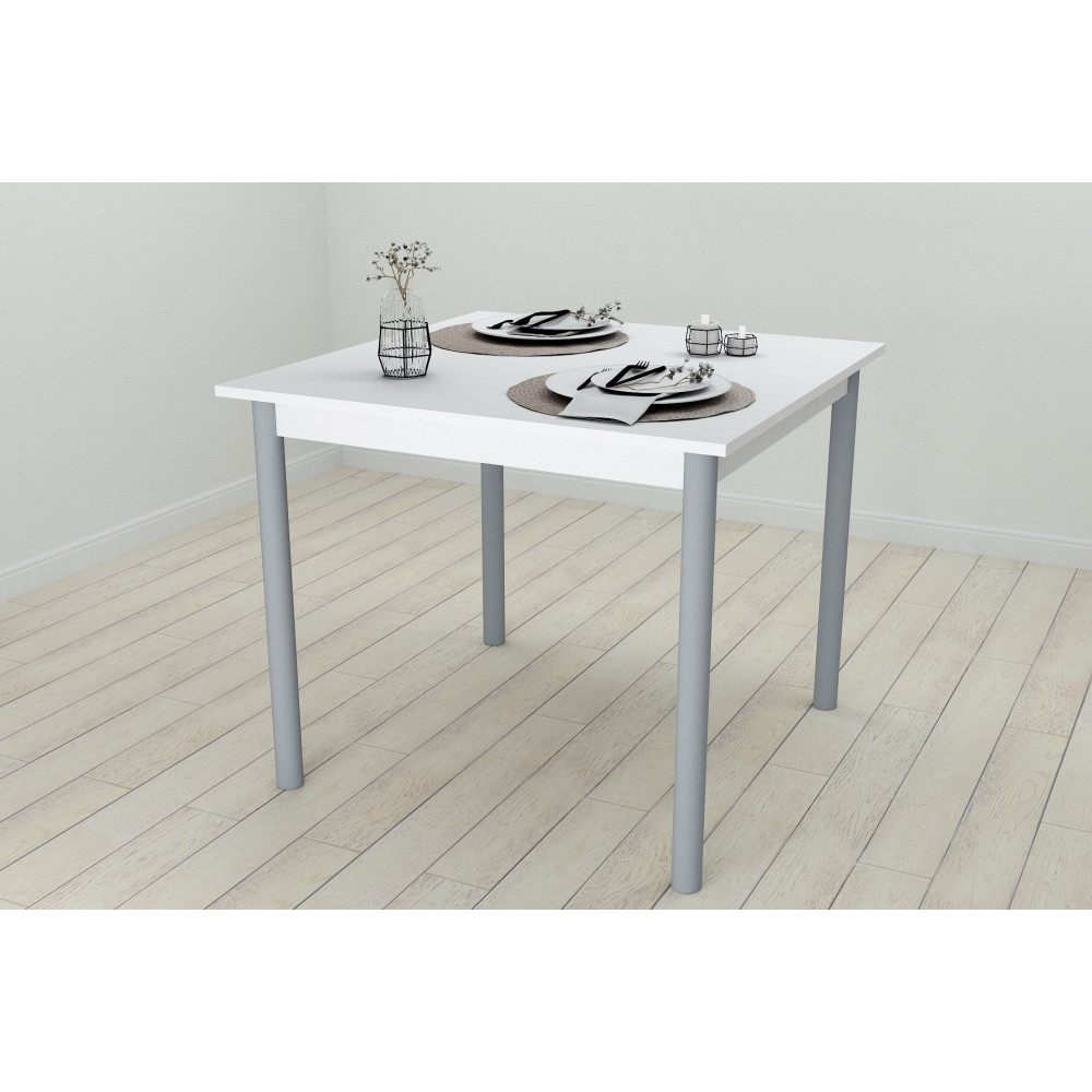 Стол кухонный Ferrum-decor Агата 75x80x80 Серый ДСП Белое 16мм (FRD-106251)