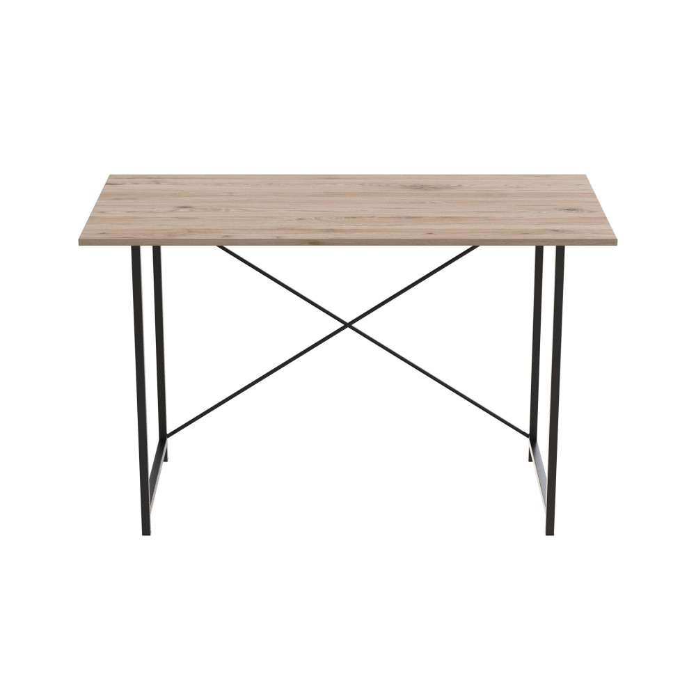 Стол письменный Line Лайт Ferrum-decor 750x1200x500 Черный металл ДСП Дуб Сан-Марино 16 мм (FRD-104851)