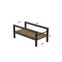 Подставка для системного блока Ferrum-decor Ники 21x24x45 Черный ДСП Дуб Артизан 16мм (FRD-105291)