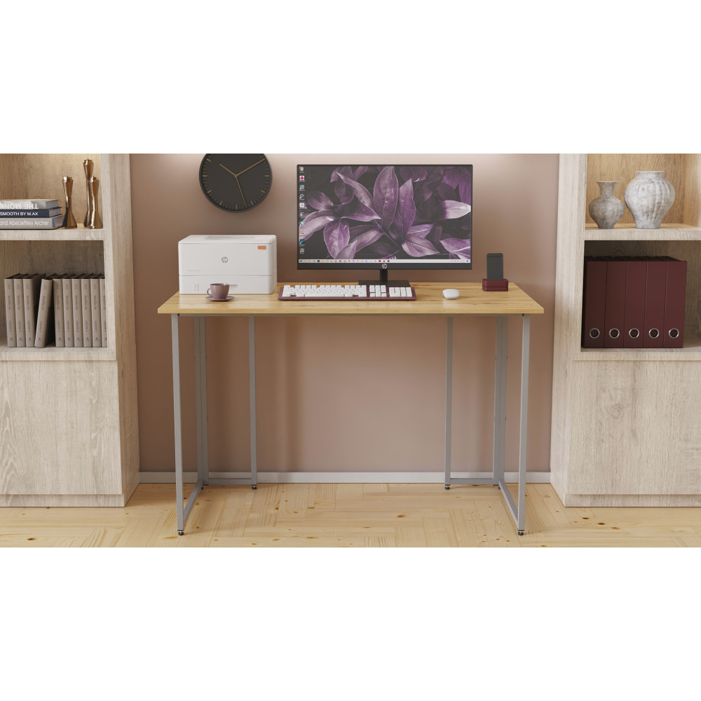 Компьютерный стол Ferrum-decor Ханна 75x140x70 серый ДСП Дуб Артизан 16мм (FRD-106231)