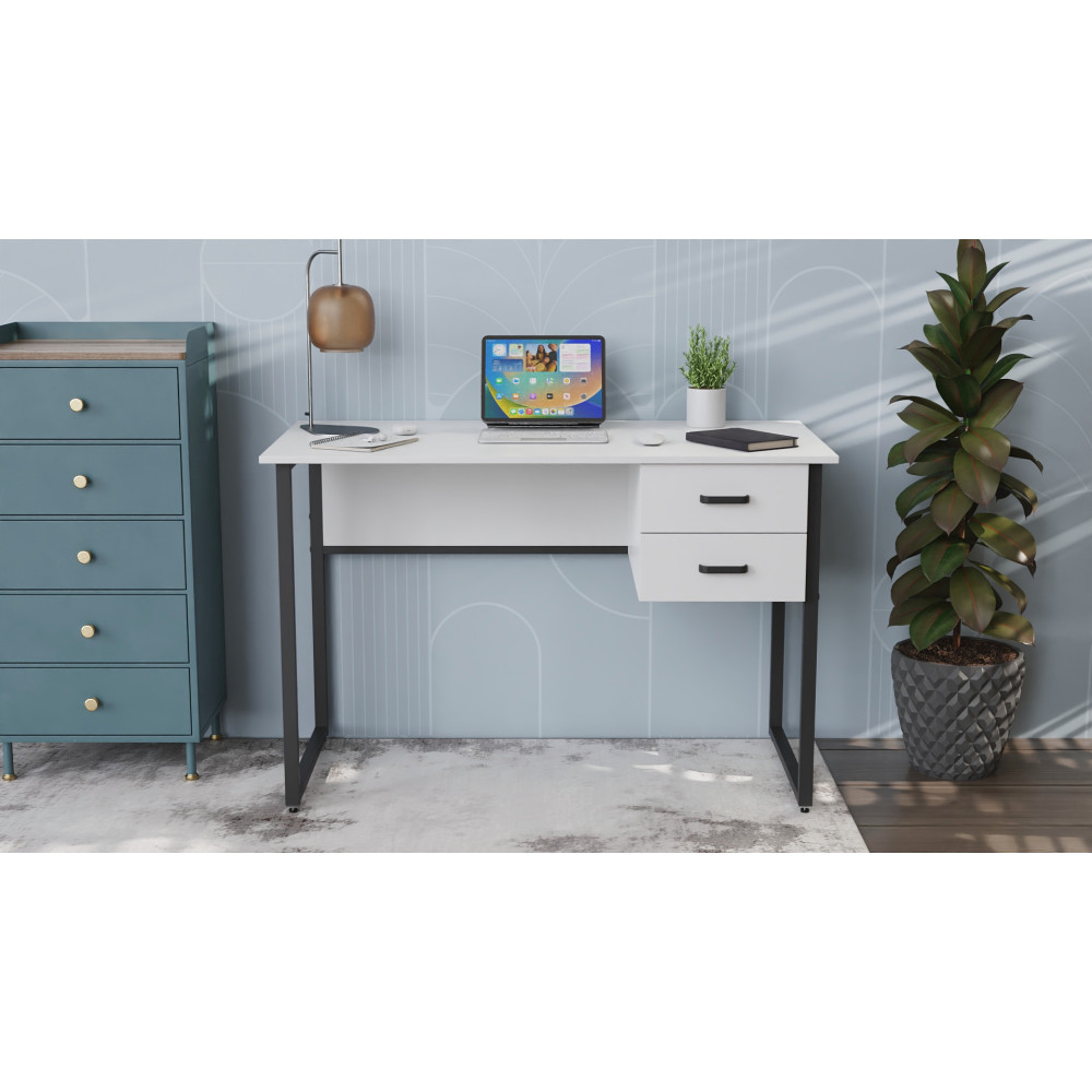 Письменный стол Ferrum-decor Дакота 75x120x60 черный ДСП Белое 16мм (FRD-101916)