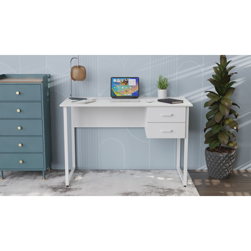 Письменный стол Ferrum-decor Гарри 76x120x60 серый ДСП Белое 32мм (FRD-101456)