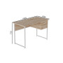Компьютерный стол Ferrum-decor Дакота 75x140x60 белый ДСП Дуб Сан-Марино 32мм (FRD-102106)