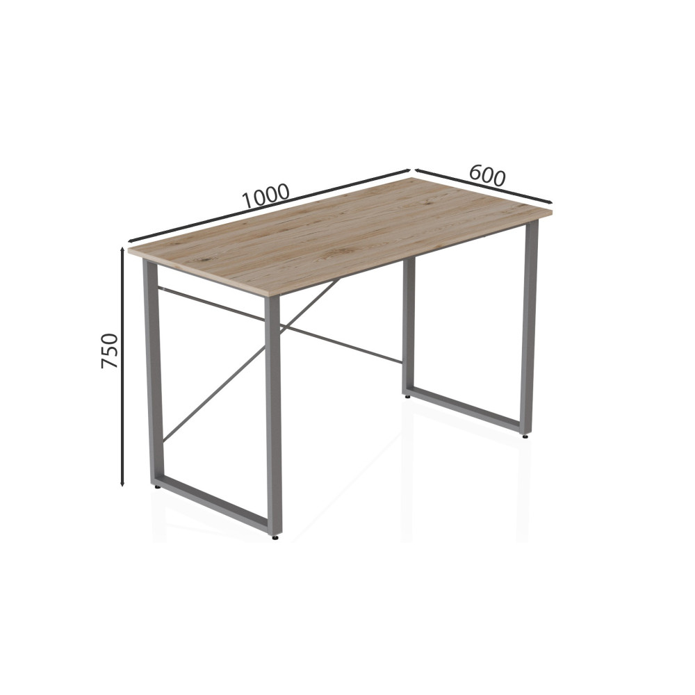 Компьютерный стол Ferrum-decor Дейв 75x100x60 серый ДСП Дуб Сан-Марино 32мм (FRD-102366)