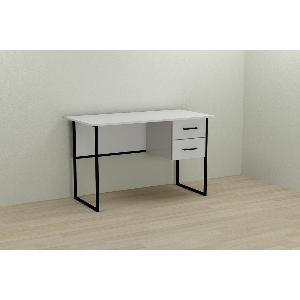 Письменный стол Ferrum-decor Дакота 75x120x60 черный ДСП Белое 16мм (FRD-101916)