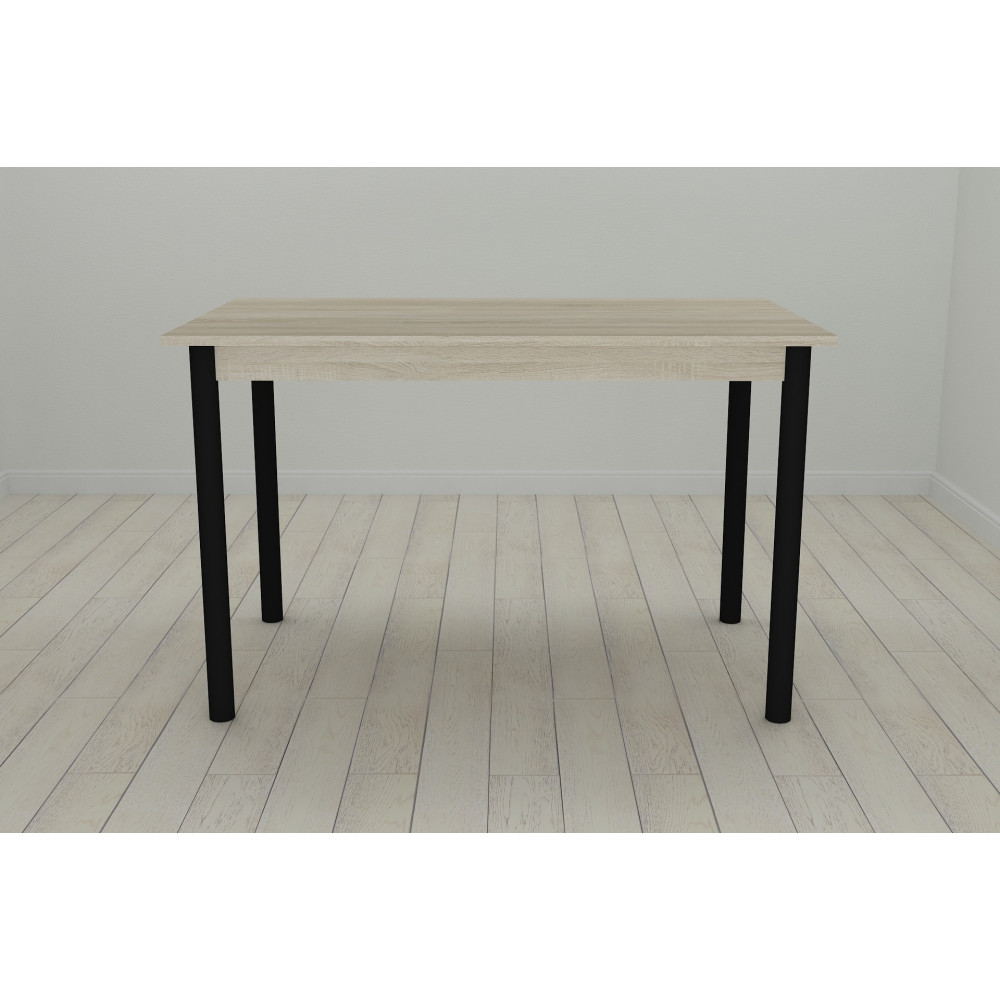 Стол кухонный Ferrum-decor Бенита 75x120x60 Черный ДСП Сонома 16мм (FRD-106273)