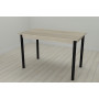 Стол кухонный Ferrum-decor Бенита 75x120x60 Черный ДСП Сонома 16мм (FRD-106273)