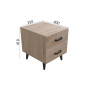 Тумба Віва 2 на конусних ніжках Ferrum-decor 41x35x40 Чорний метал ДСП Дуб Сан-Марино 16 мм (FRD-106814)