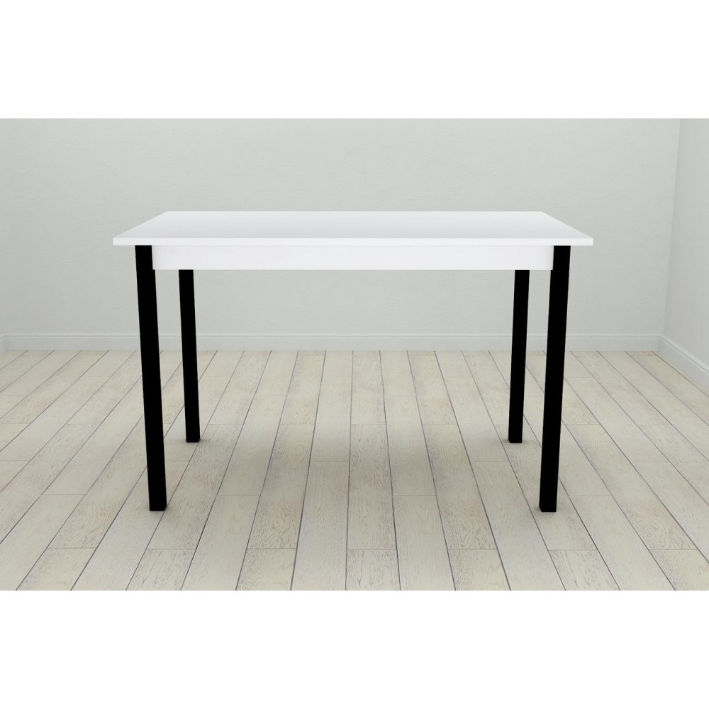 Стол кухонный Ferrum-decor Марио 75x120x70 Черный ДСП Белое 16мм (FRD-106195)