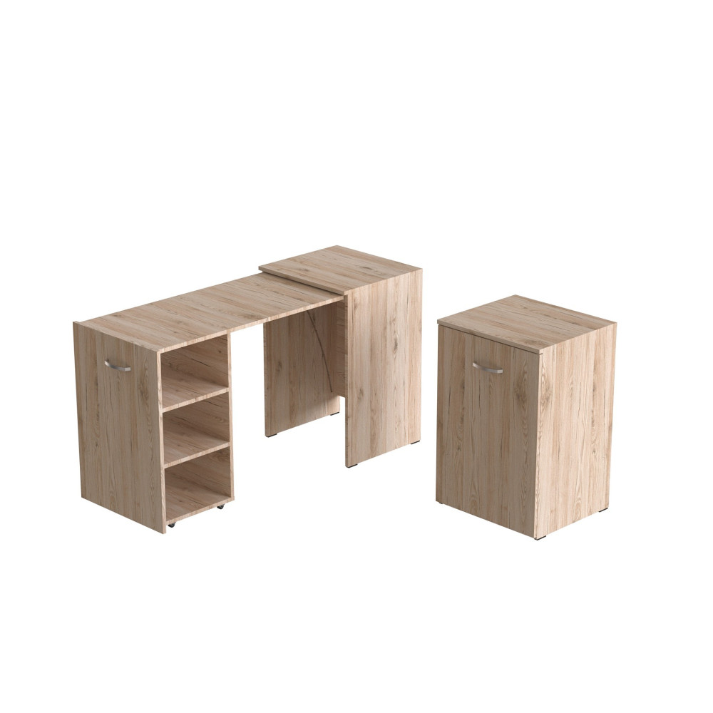Стол-тумба трансформер Смарт 1/2 Ferrum-decor 750x1450x600 ДСП Дуб Сан-Марино 16 мм (FRD-105075)
