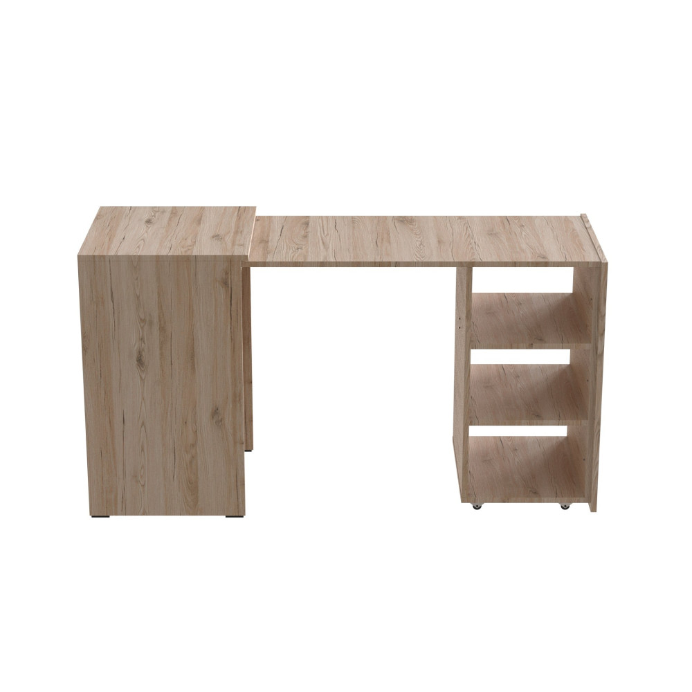 Стол-тумба трансформер Смарт 1/2 Ferrum-decor 750x1450x600 ДСП Дуб Сан-Марино 16 мм (FRD-105075)