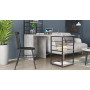 Стол-тумба трансформер Смарт 3/1 с этажеркой Ferrum-decor 1430x1450x500 Черный металл ДСП Бетон 16 мм (FRD-105115)