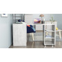 Стол-тумба трансформер Смарт 4/2 с этажеркой Ferrum-decor 1430x1450x600 Черный металл ДСП Бетон 16 мм (FRD-105135)