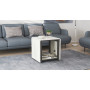 Стол журнальный трансформер Куб Комбо Ferrum-decor 540x532x500 Черный металл ДСП Бетон 16 мм (FRD-105155)