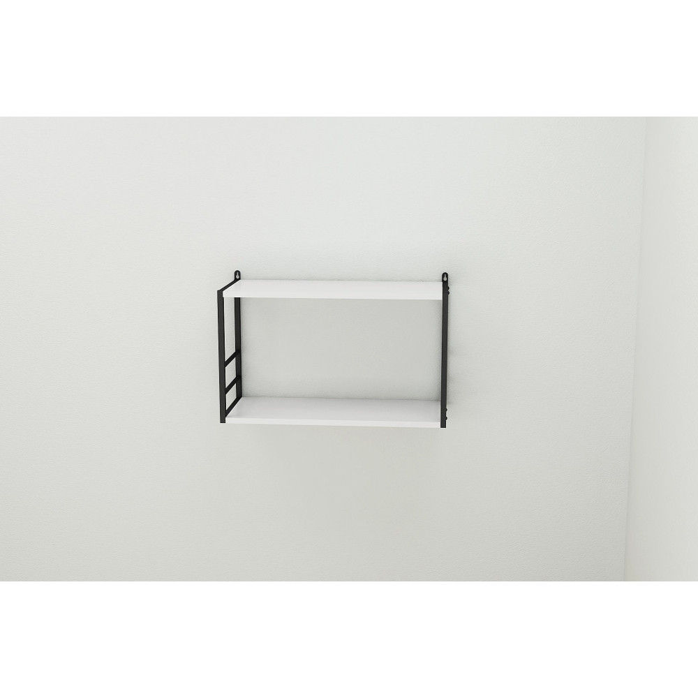 Книжкова полиця універсальна Ferrum-decor Стим 1 38x63x26 чорний ДСП Біле 16мм (FRD-104085)
