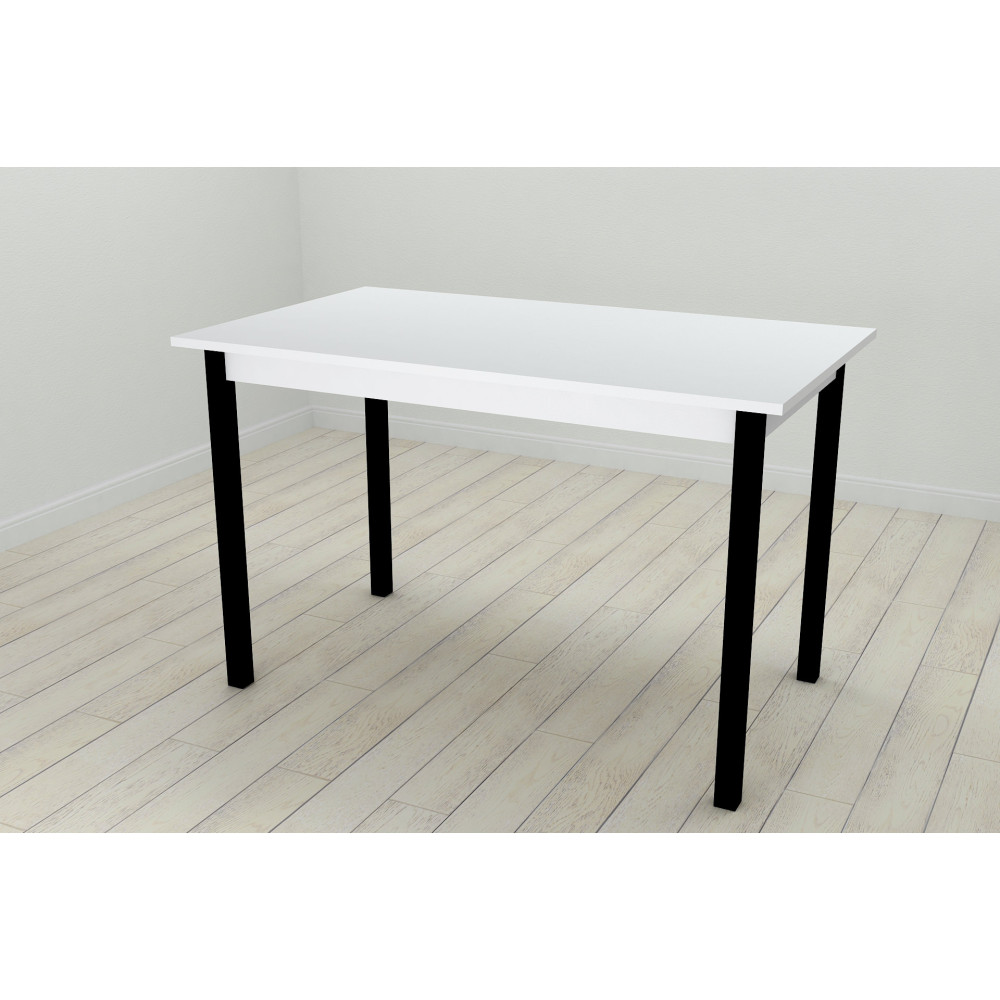 Стол кухонный Ferrum-decor Марио 75x120x70 Черный ДСП Белое 16мм (FRD-106195)