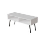 Тумба под ТВ Невада Ferrum-decor 45x100x38 Черный металл ДСП Белый 16 мм (FRD-106725)