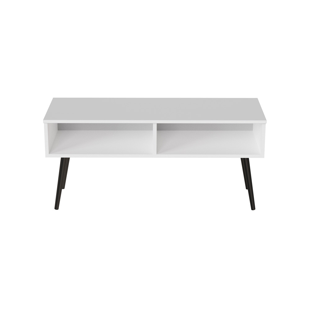 Тумба под ТВ Невада Ferrum-decor 45x100x38 Черный металл ДСП Белый 16 мм (FRD-106725)